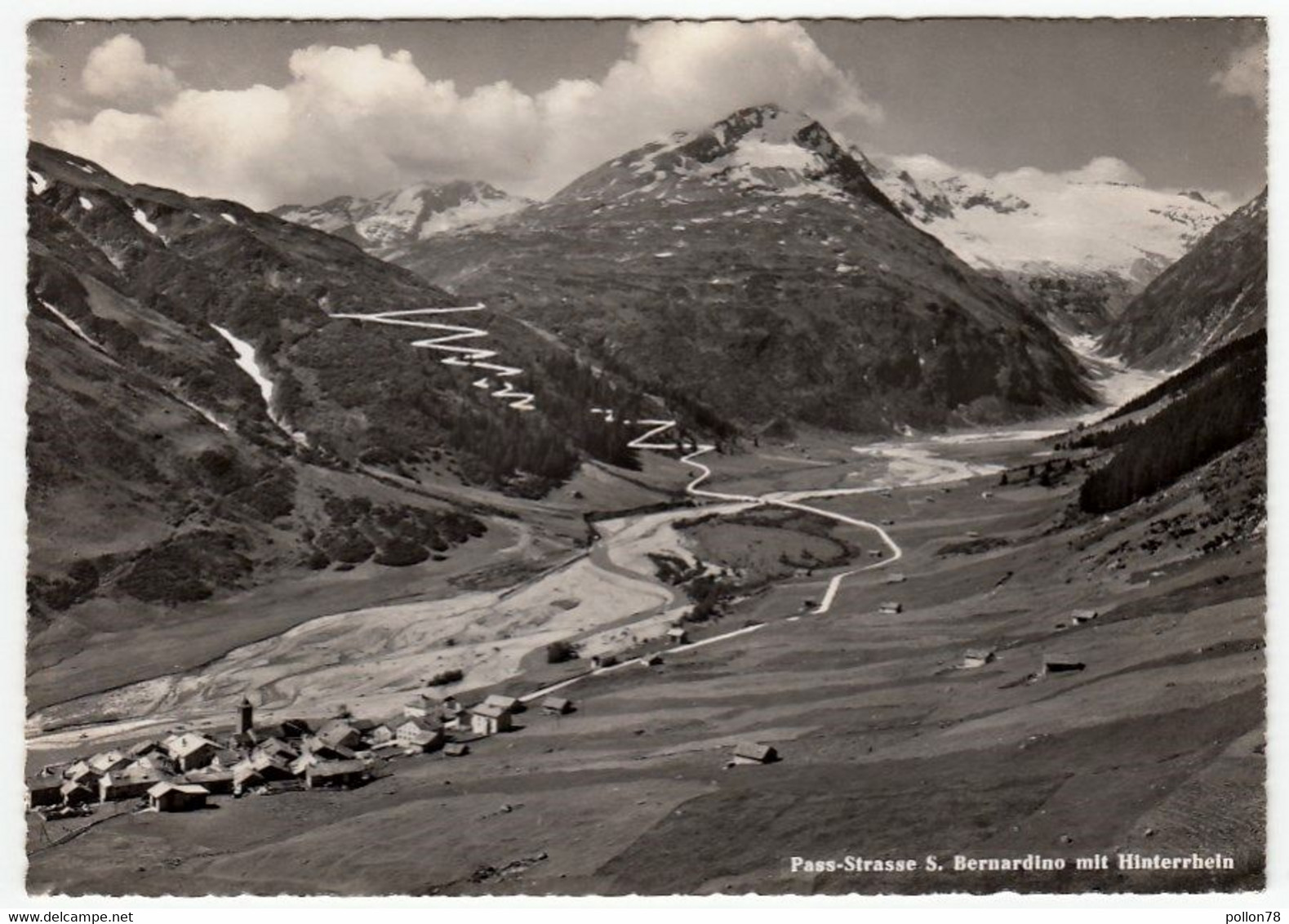 PASS-STRASSE SAN BERNARDINO MIT HINTERRHEIN - GRISONS - 1953 - Hinterrhein