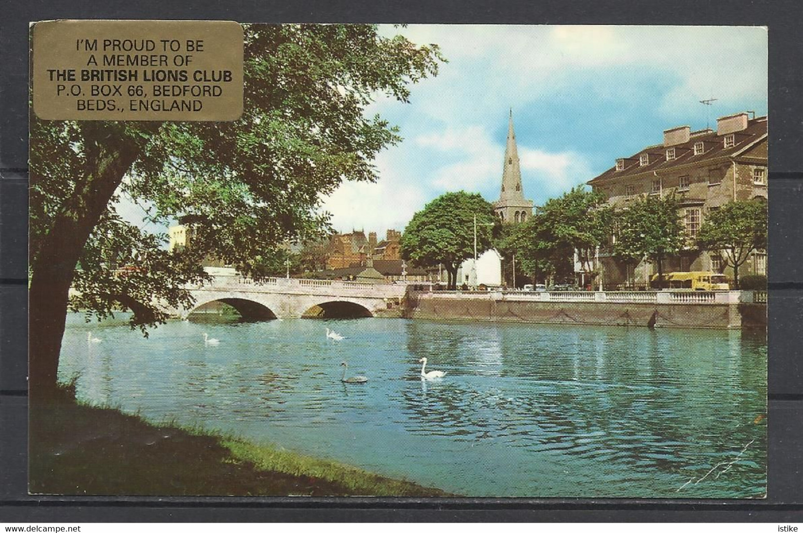 United Kingdom, Bedford,The Bridge, British Lions Club Label. - Bedford