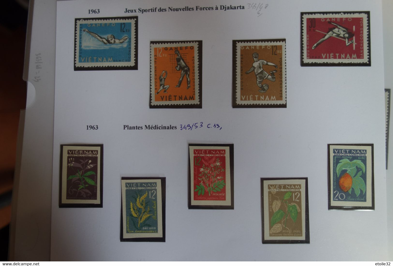 VIÊT-NAM DU NORD :collection de 1955 a 1975 neuf et oblitéré 98 SCAN..