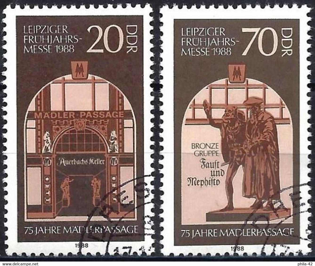 German Democratic Republic 1988 - Mi 3153/54 - YT 2765/66 ( Leipzig Spring Fair ) - Gebruikt