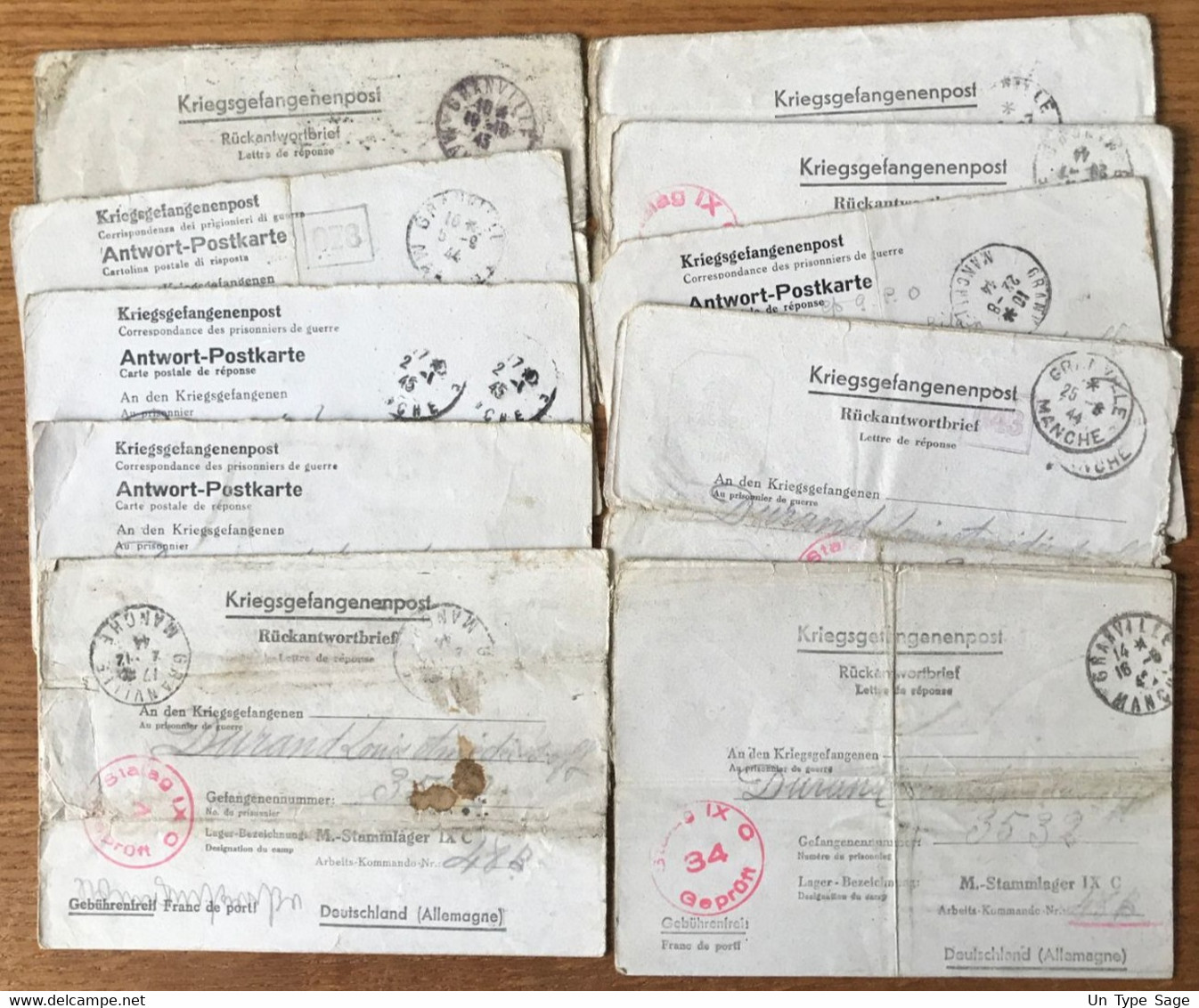 Ensemble De 11 Lettres Et Cartes Correspondance Des Prisonniers De Guerre KRIEGSGEFANGENENPOST - (C2055) - 2. Weltkrieg 1939-1945
