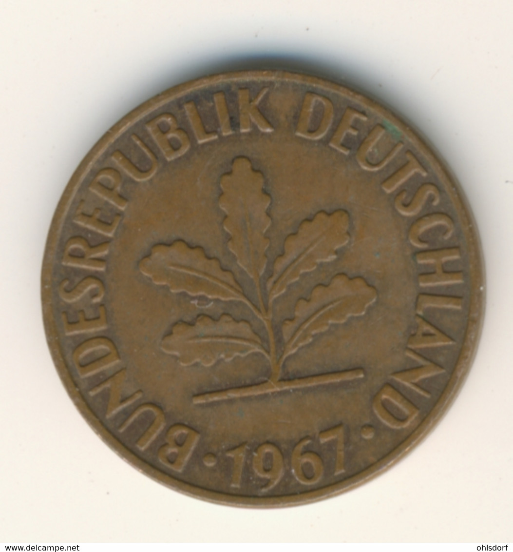 BRD 1967 J: 2 Pfennig, KM 106 - 2 Pfennig