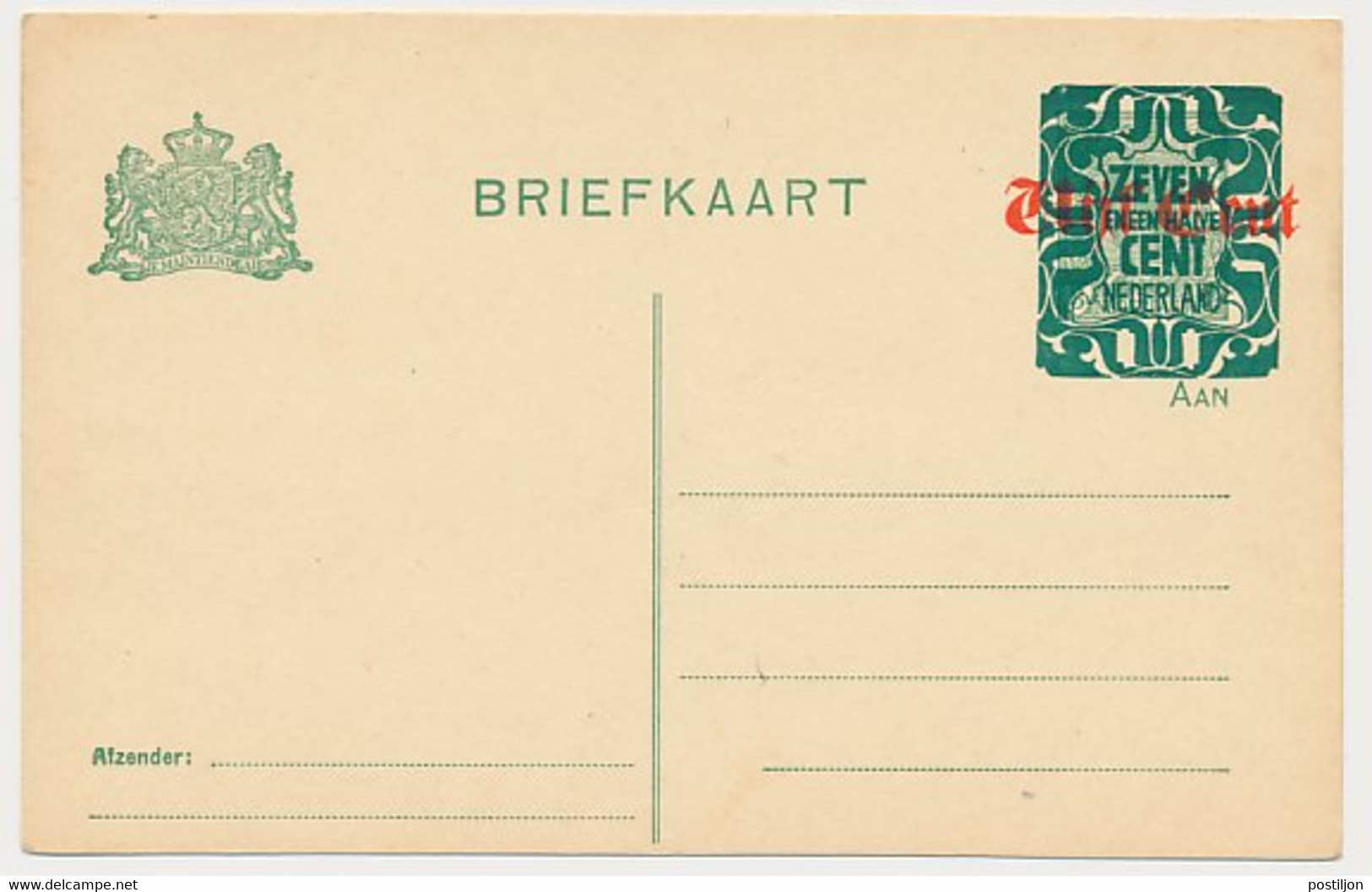 Briefkaart G. 183 I - Material Postal