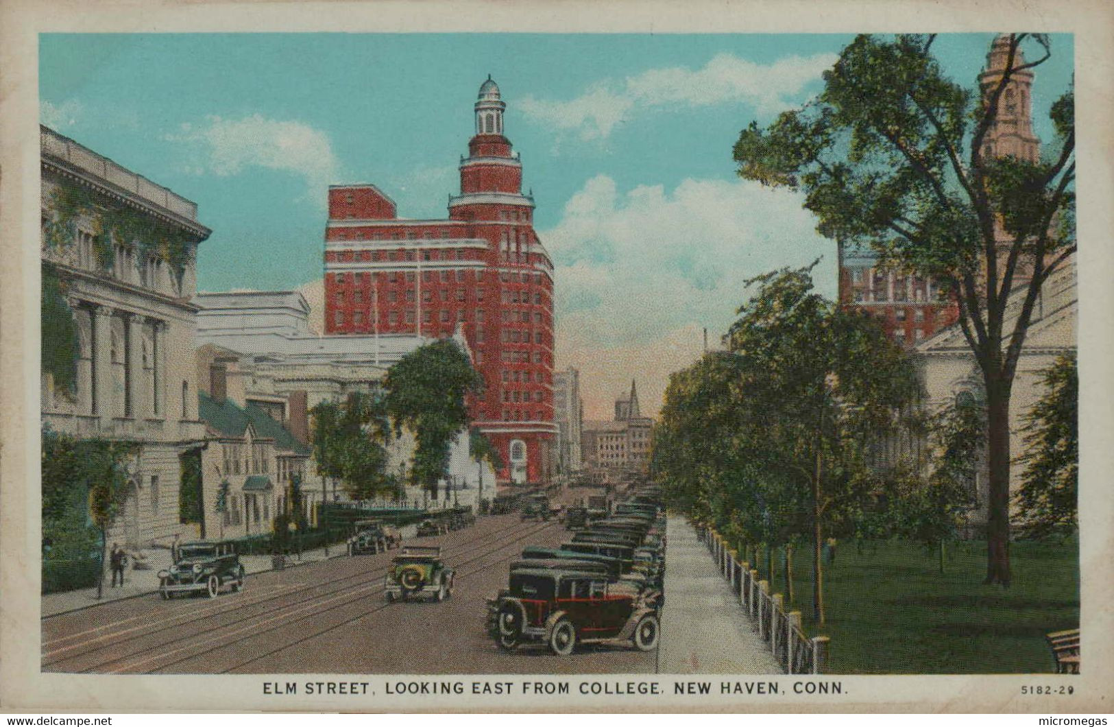 Elm Street, Looking East From College, New Haven, Conn. - New Haven