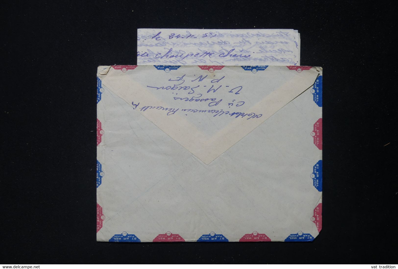 FRANCE - Enveloppe Avec Contenu D'un Marin En Indochine En 1951 Pour La France - L 83862 - Guerra De Indochina/Vietnam