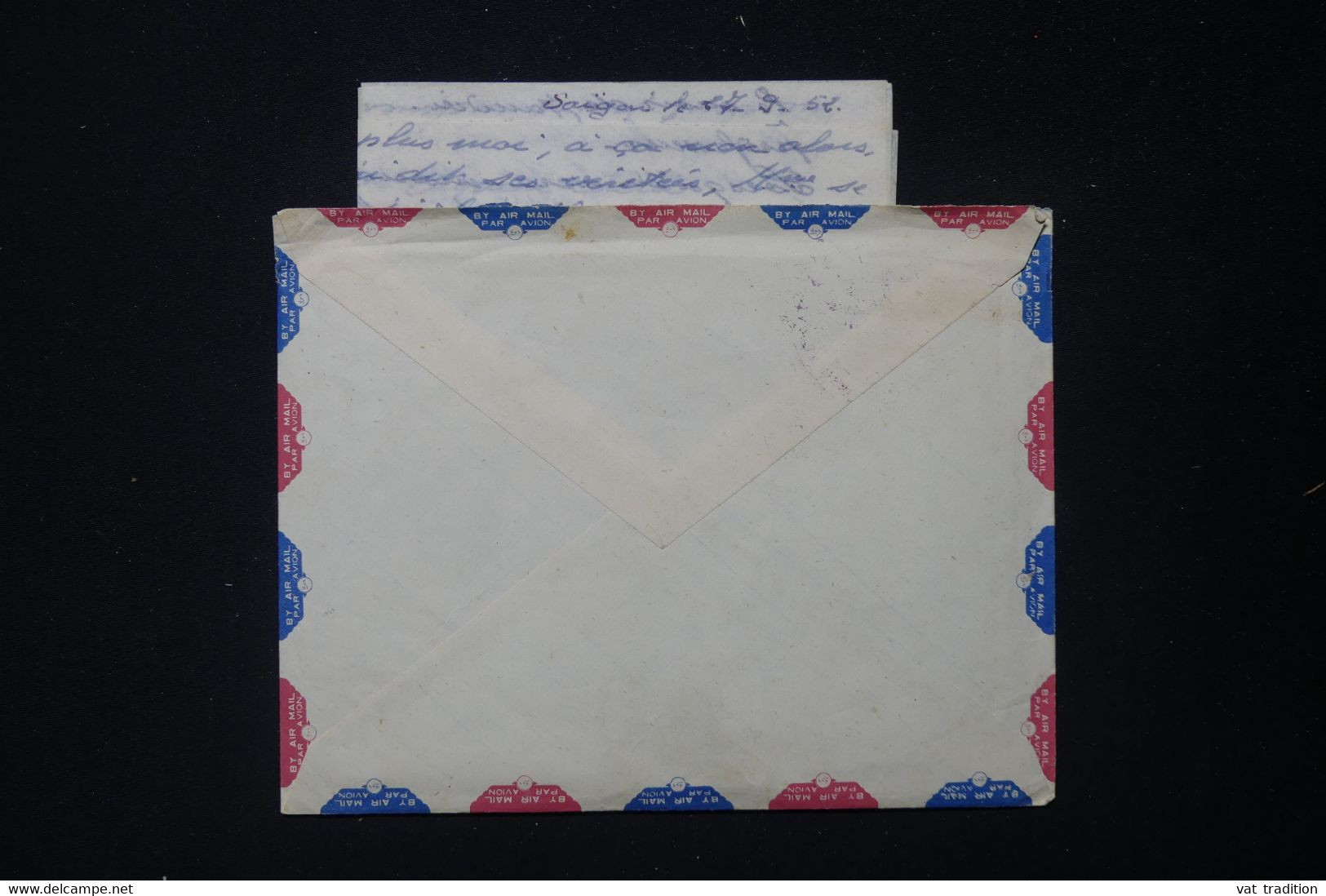 FRANCE - Enveloppe Avec Contenu D'un Marin En Indochine Pour La France En 1952 - L 83870 - Guerra De Indochina/Vietnam