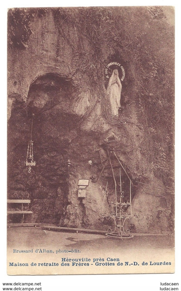 Hérouville-Saint-Clair Maison De Retraite Des Frères Grottes Du Petit Lourdes CPA 14 Calvados - Herouville Saint Clair