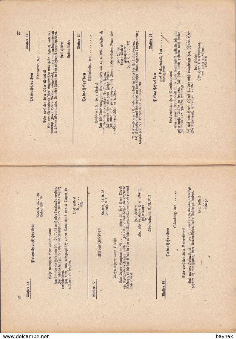 DEUTSCHLAND --  WW2  --  SCHRIFT UND GESCHAFTSVERKEHR DER WERMACHT  --  1939  --  39 PAGES