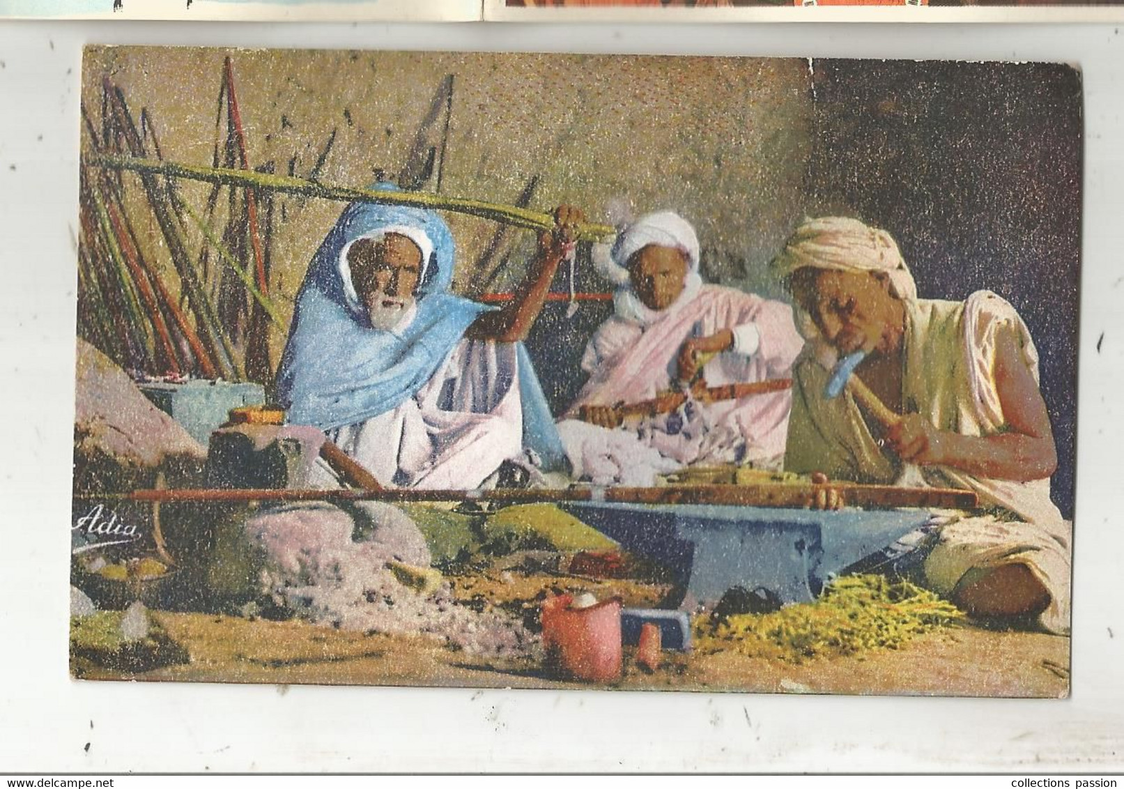 Cp, Métier , MAGHREB , Artisans Arabes ,  Voyagée 1950 , Scénes & Types D'Afrique Du Nord - Artisanat