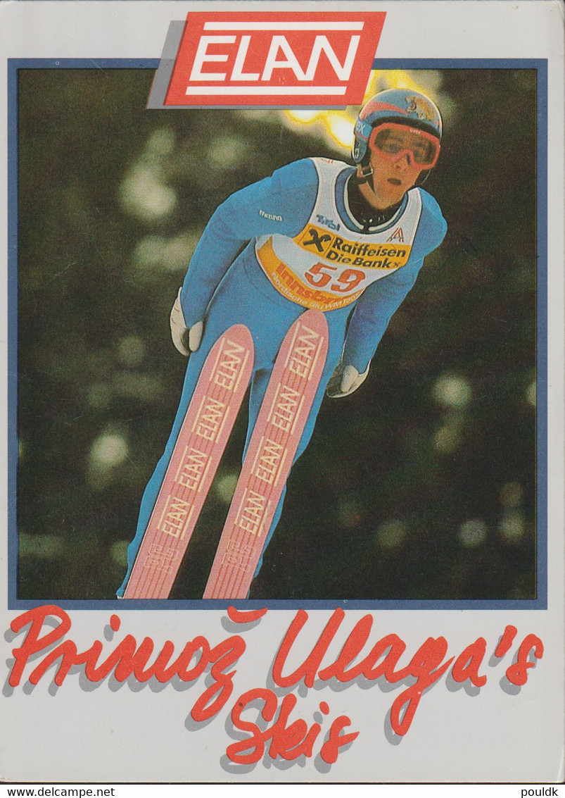 Primož Ulaga, Slovenia Ski Jumping, Olympic Silver Medal - Yugoslavia Postcard Posted 1986 (EB1-61) - Springconcours