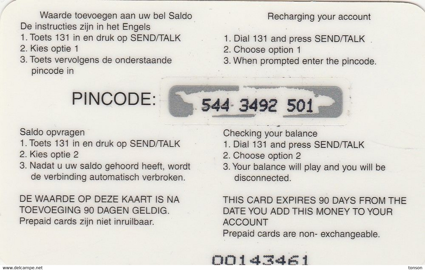 Surinam, $10, Telesur, Prepaid Celluar Card, Building, 2 Scans.   Different Back - Surinam