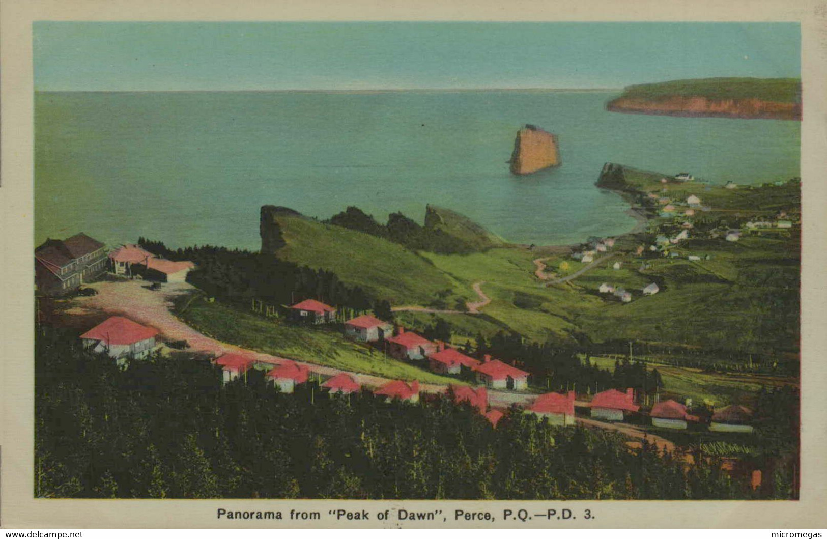 Panorama From "Peak Of Dawn", Percé, P.Q. - Percé