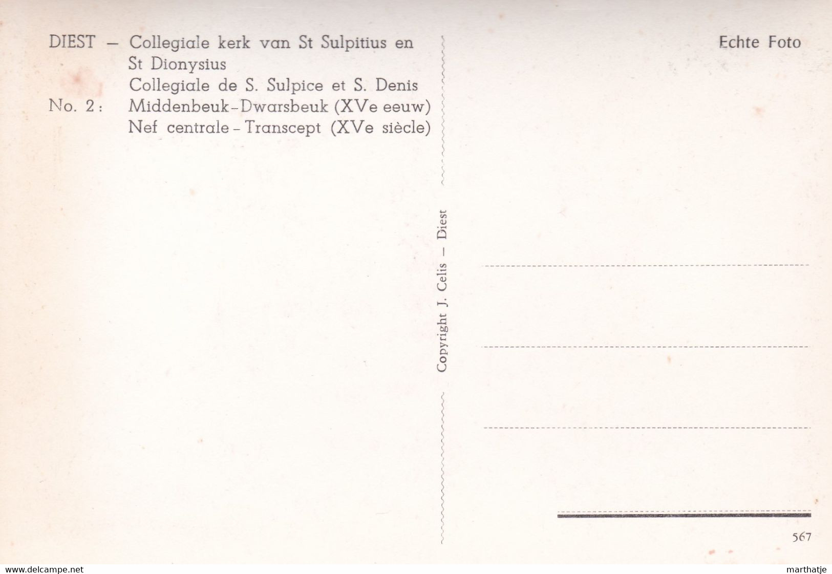 2 - Diest - Collegiale Kerk Van St.-Sulpitius En St.-Dionysius - Middenbeuk-Dwarsbeuk (XVe Eeuw) - Nef Centrale-Transcep - Diest