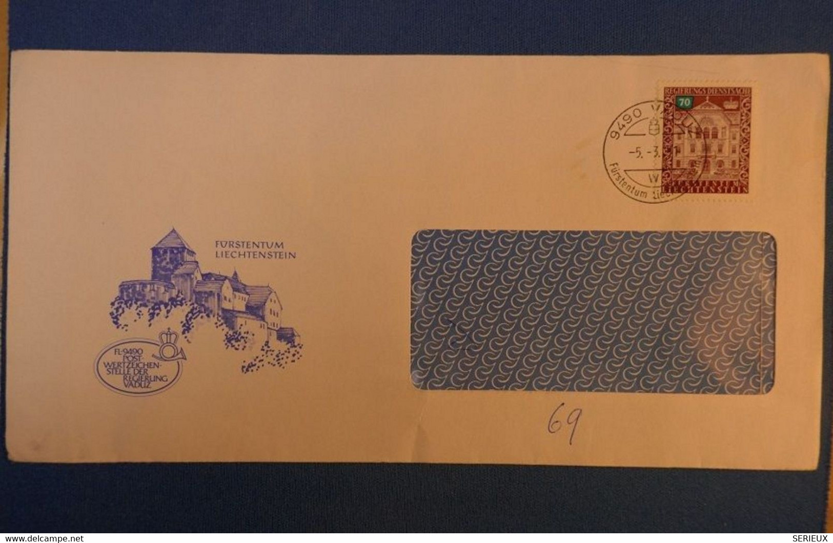 B99 LIECHTENSTEIN BELLE LETTRE A FENETRE 1951 + AFFRANCH. PLAISANT - Cartas & Documentos