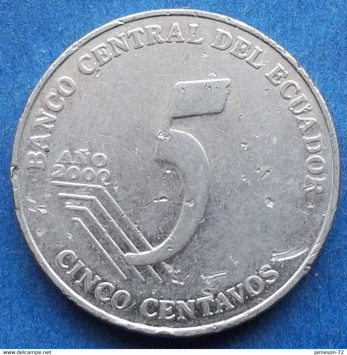 ECUADOR - 5 Centavos 2000 "Juan Montalvo" KM# 105 Reform Coinage (2000) - Edelweiss Coins - Ecuador