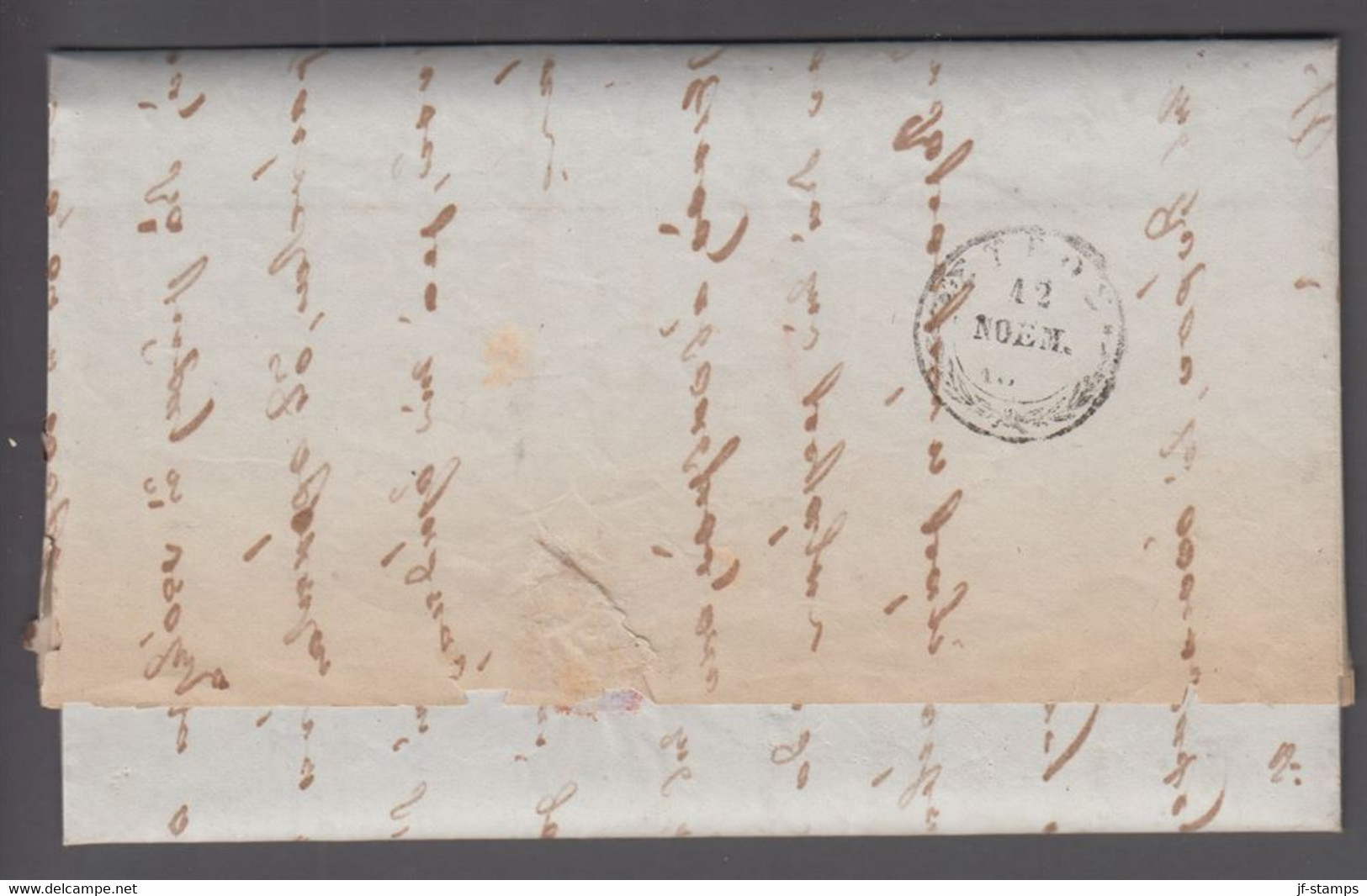 1853. GREECE Prefil Cover Dated 1853. Cancelled. Marking In Brownred.  () - JF412406 - ...-1861 Préphilatélie