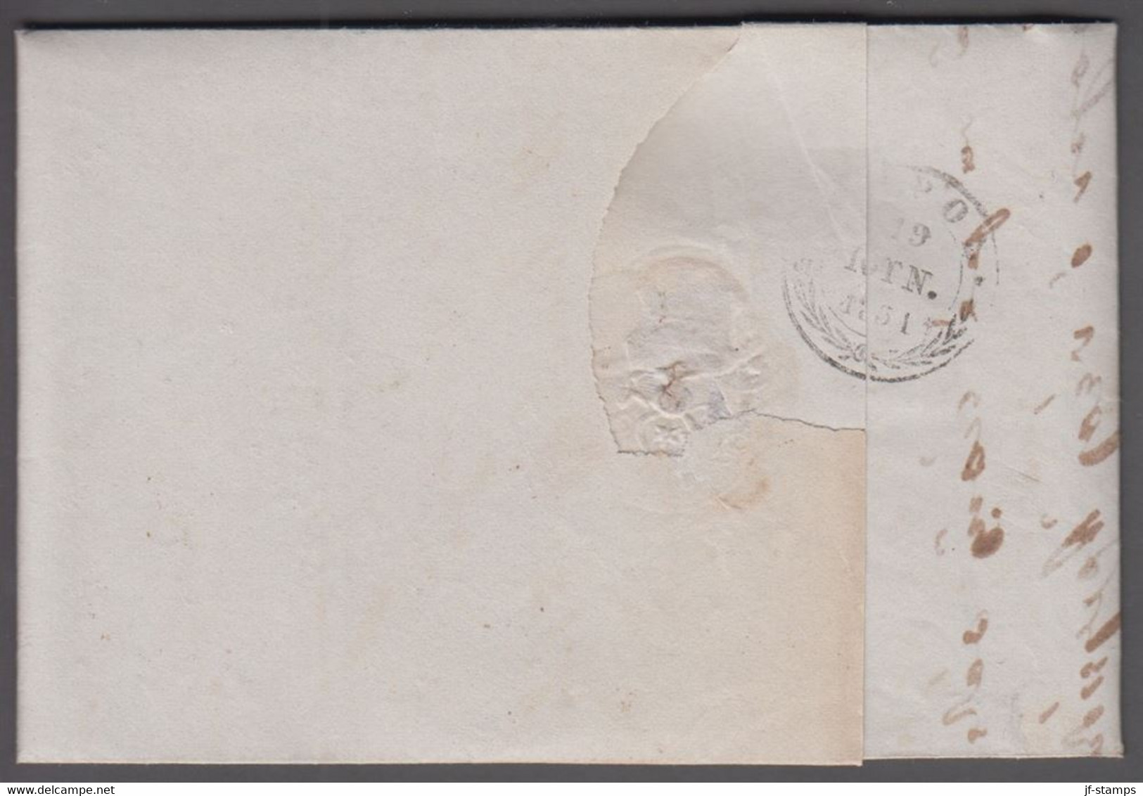 1854. GREECE Prefil Cover Dated 1854. Cancelled. Marking In Brownred.  () - JF412413 - ...-1861 Vorphilatelie
