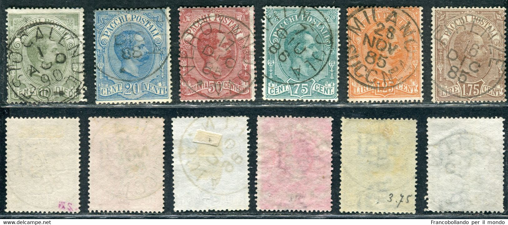 1884/86 Regno D'Italia Pacchi Postali Serie Completa N° S 2100 Usata - Pacchi Postali