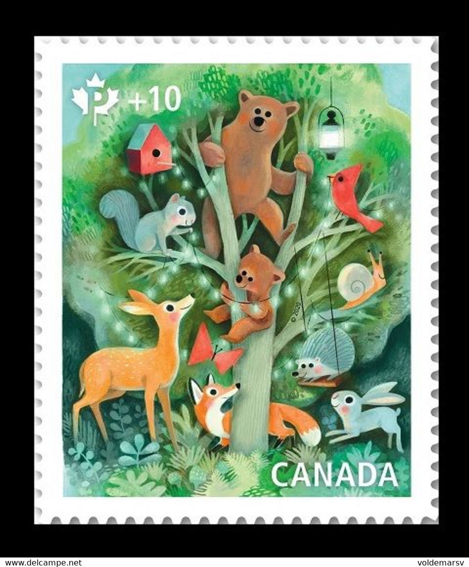 Canada 2020 Mih. 3825 Fauna. Animal Diversity. Bears. Squirrel. Hedgehog. Butterfly. Bird. Snail. Fox. Hare MNH ** - Ungebraucht