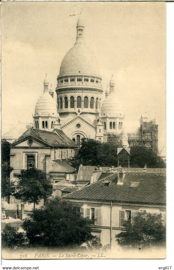 75018 PARIS - Le Sacré-Cœur - Non Utilisée - Arrondissement: 18