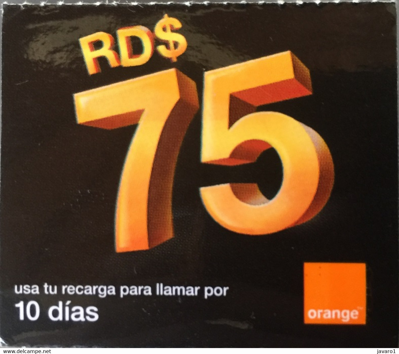 ORANGE : OR-51 RD$75 ORANGE 7 Dias USED Exp: 31-12-2018 - Dominik. Republik