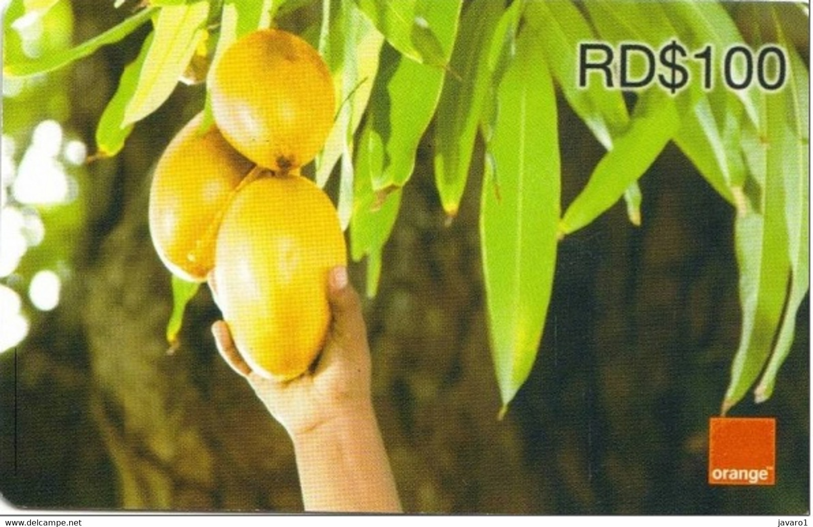 ORANGE : OR-30B RD$100 Mangoes USED Exp: 31-12-2010 - Dominik. Republik