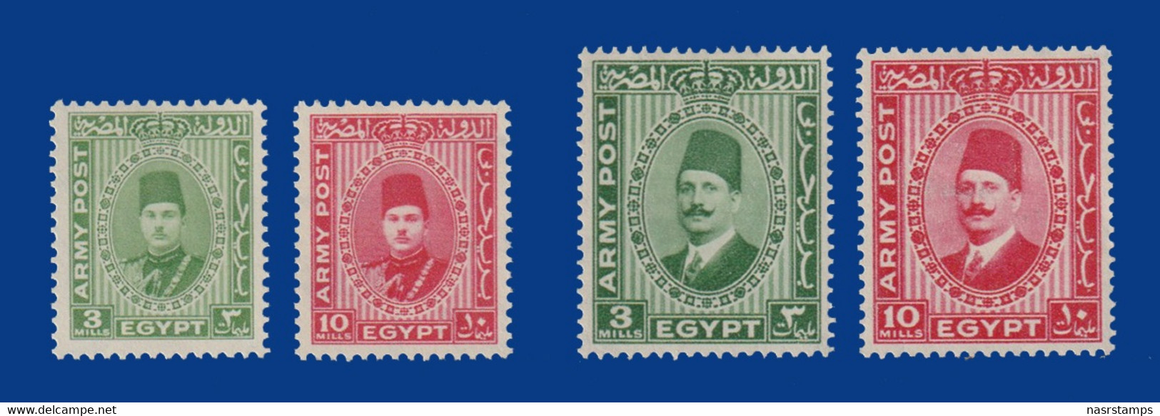 Egypt - 1936-39 - ( Military - King Fouad & King Farouk ) - MNH** - Usados