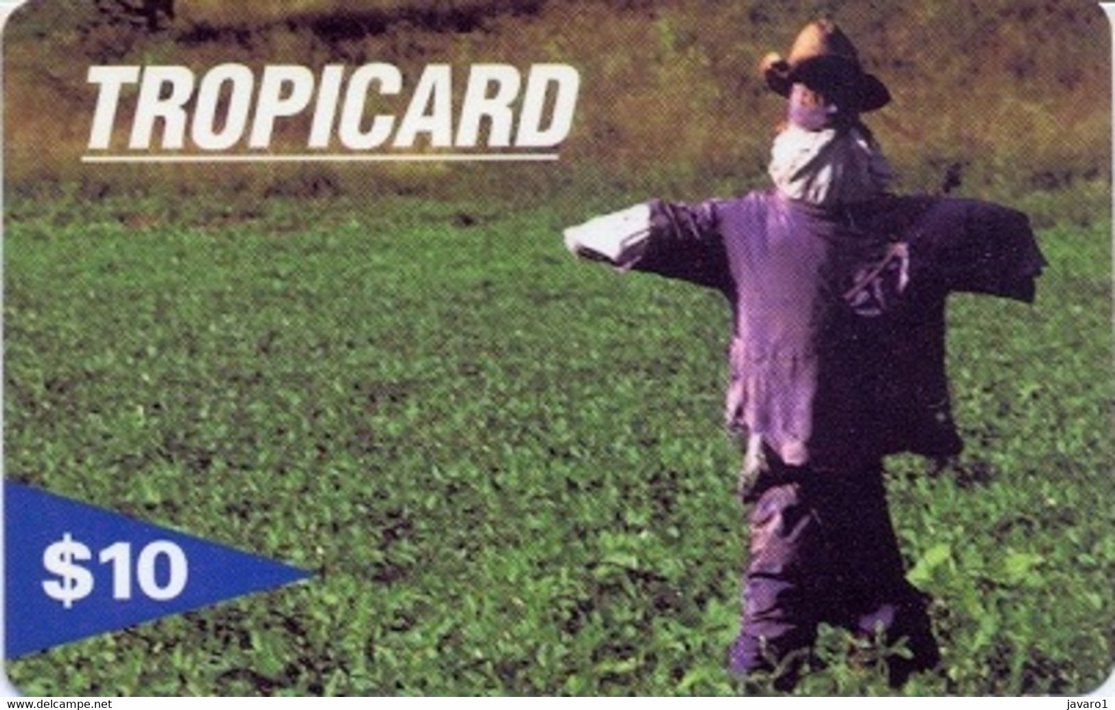 CODETEL-RSL : DMTR08 $10 TROPICARD Scarecrow In Field USED - Dominicaine