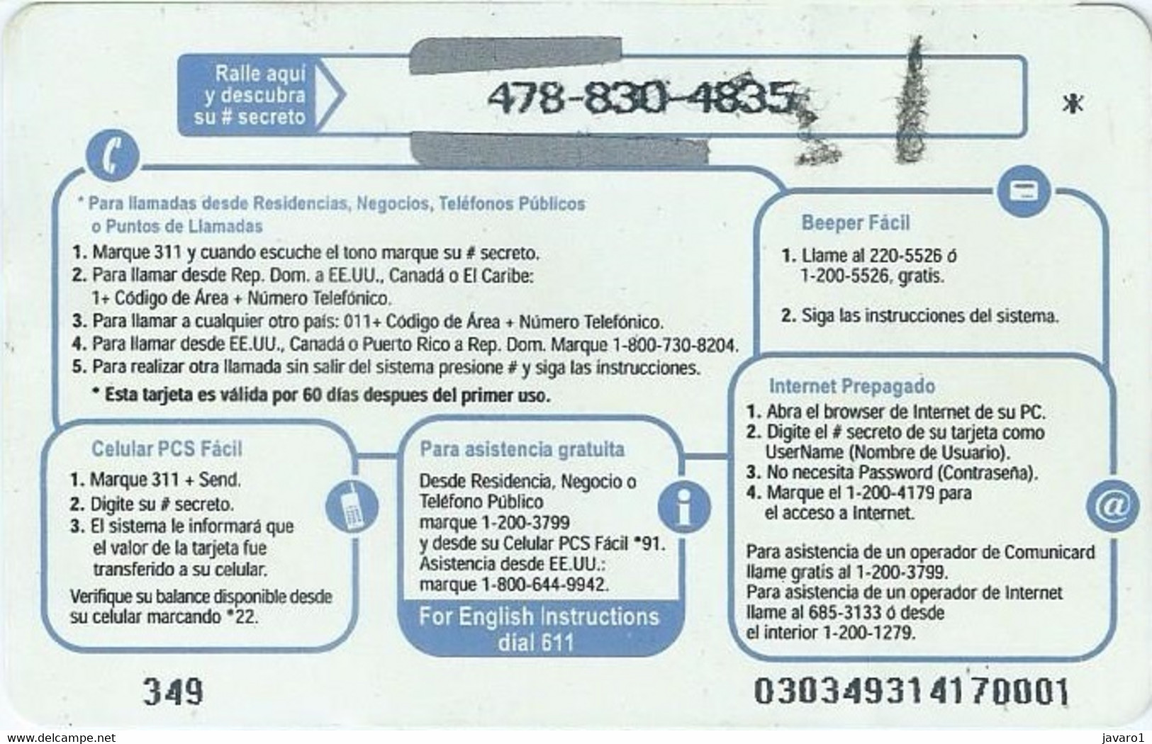 CODETEL-KEYBOARD : K12.P RD$200 Abra MINT Exp: 60 DIAS - Dominicaine