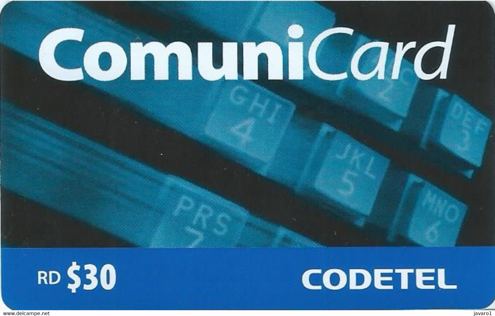 CODETEL-KEYBOARD : K02.M RD$ 30 RD$100 MINT Exp: 30 DIAS - Dominik. Republik