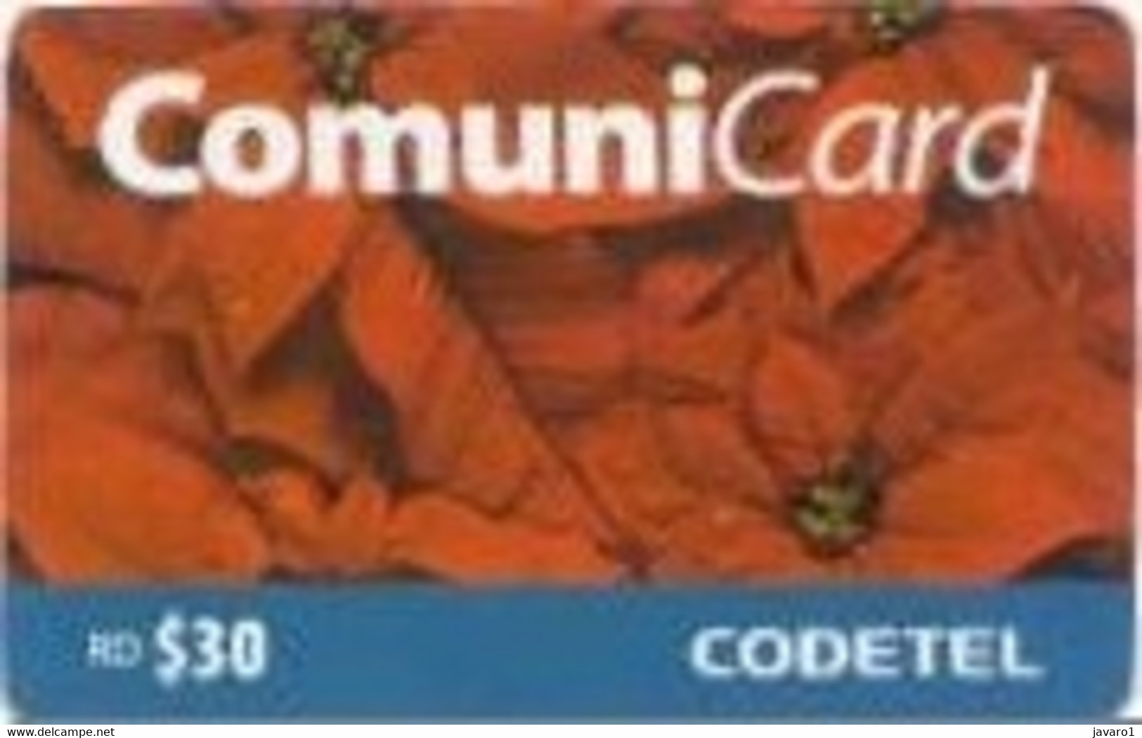 CODETEL : DMC114 RD$30 Dark-brown-red Flower USED - Dominicana