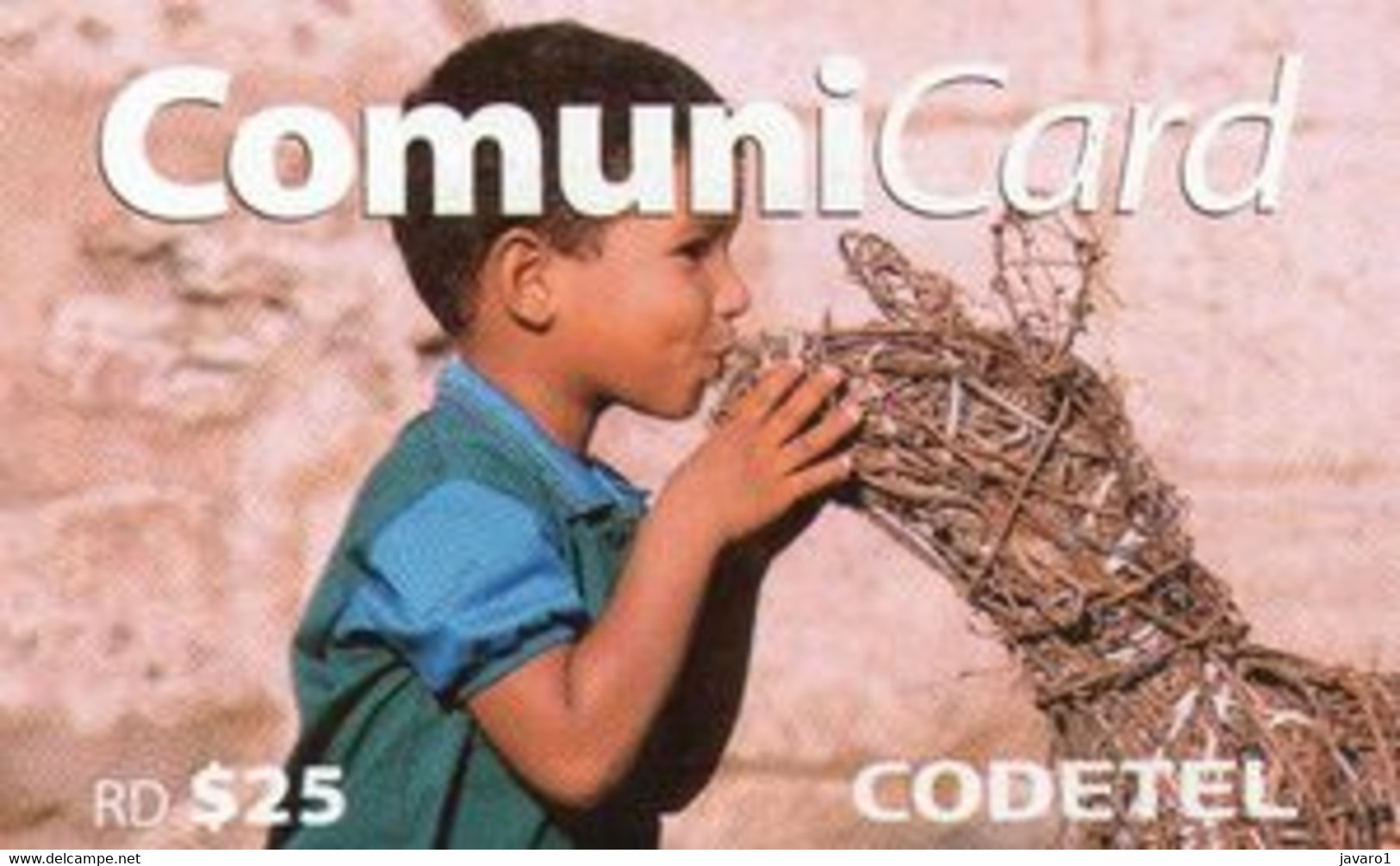 CODETEL : DMC082 RD$25 Christmas Child Kiss USED - Dominicana