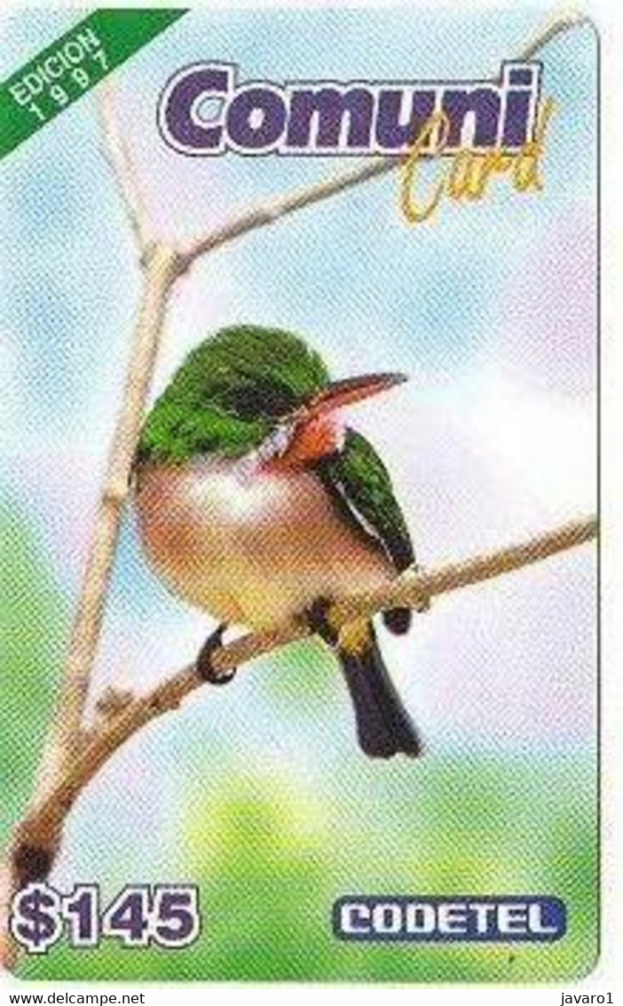 CODETEL : DMC017 $145 Comuni Card Ed.97 Bird USED Exp: 3 MONTHS - Dominik. Republik