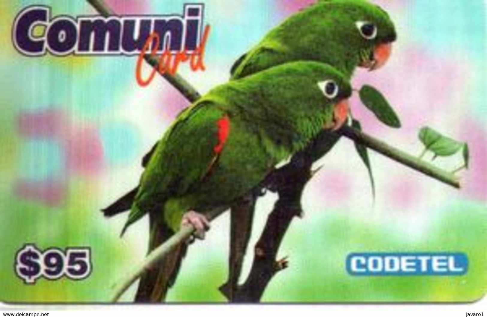 CODETEL : DMC012 $95 Comuni Card Bird Exp. 03/97 MINT Exp: 31 MAR 1997 - Dominik. Republik