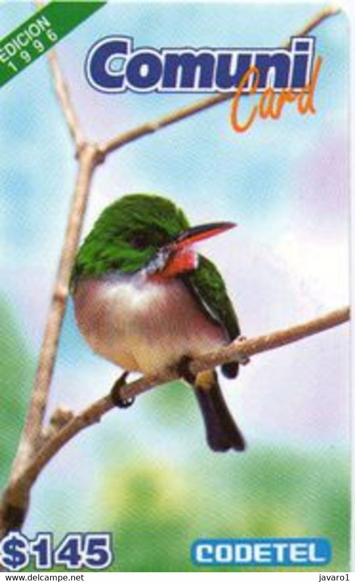 CODETEL : DMC009 $145 Comuni Card Ed.96 Bird USED Exp: 31 MAR 1997 - Dominicana