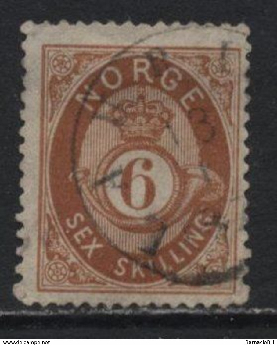 Norway (23) 1872 6 Sk. Used. - Ungebraucht