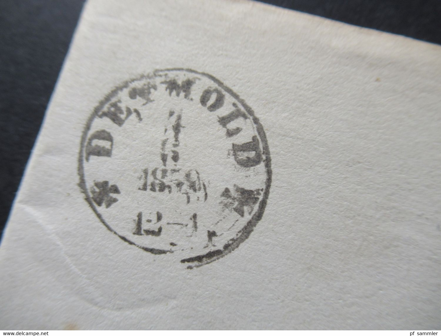 Thurn & Taxis 1859 Dienstbrief Stempel Detmold U. Rückseitig Barntrup U. Blomberg Fürstentum Lippe. Faltbrief Mit Inhalt - Storia Postale