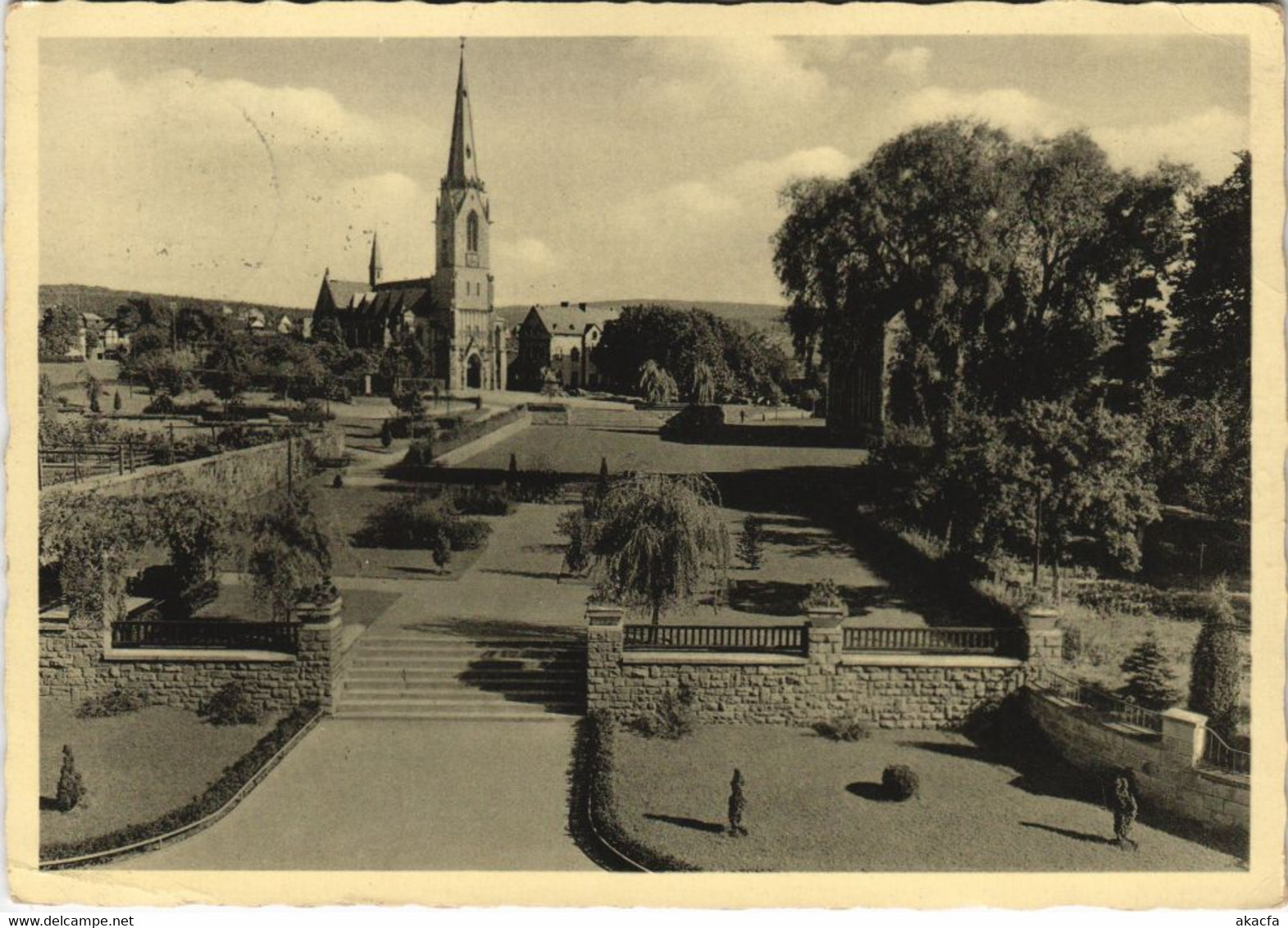 CPA AK Hohr-Grenzhausen - Anlagen Mit Kirche GERMANY (1069138) - Höhr-Grenzhausen