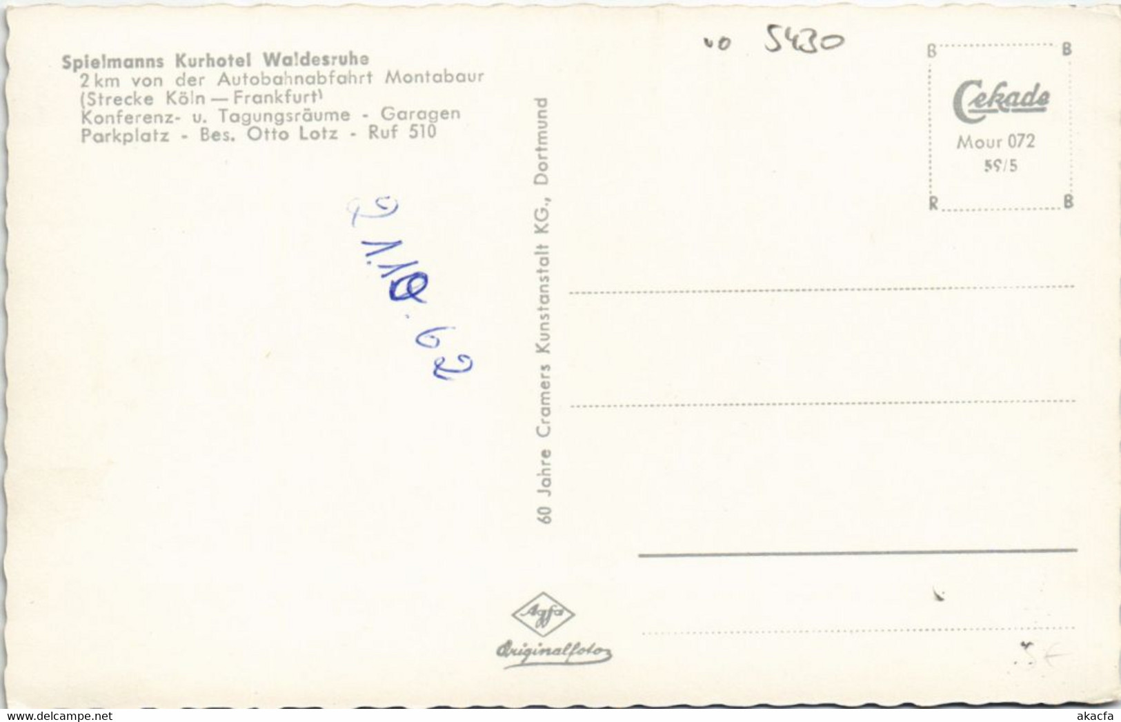 CPA AK Montabaur - Spielmanns Kurhotel Waldesruhe GERMANY (1069202) - Montabaur