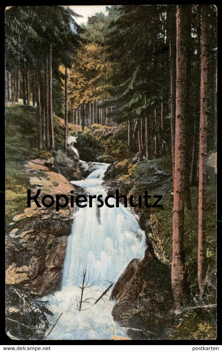ALTE POSTKARTE DIE RISSFÄLLE BEI GRÜNBACH IM VOGTLAND Wasserfall Göltzschtal Sachsen Ansichtskarte AK Cpa - Vogtland