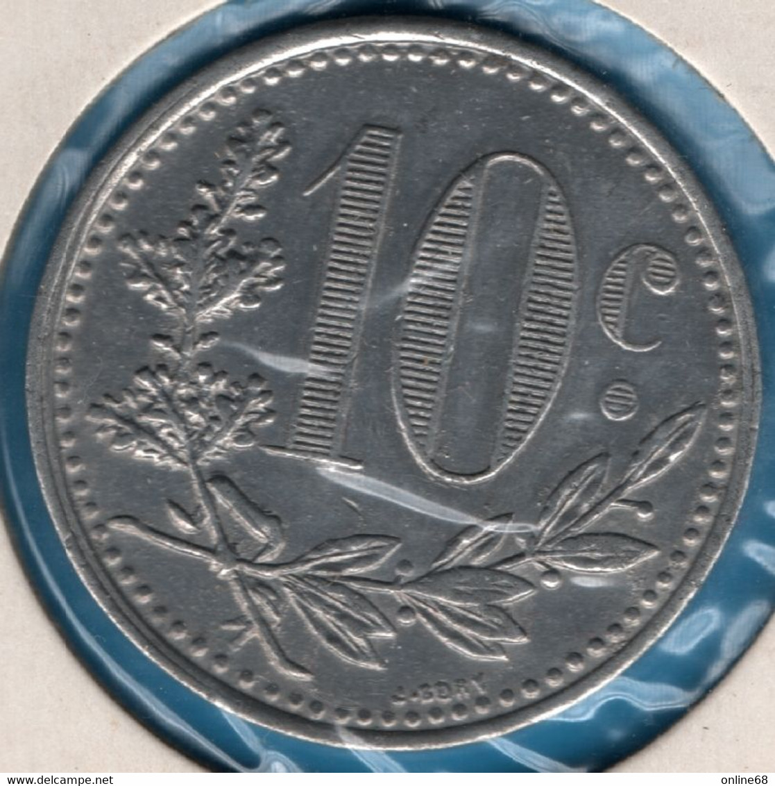 ALGERIE 10 Centimes 1921 Alger Chambre De Commerce J. Bory  KM# TnA5 - Monetary /of Necessity