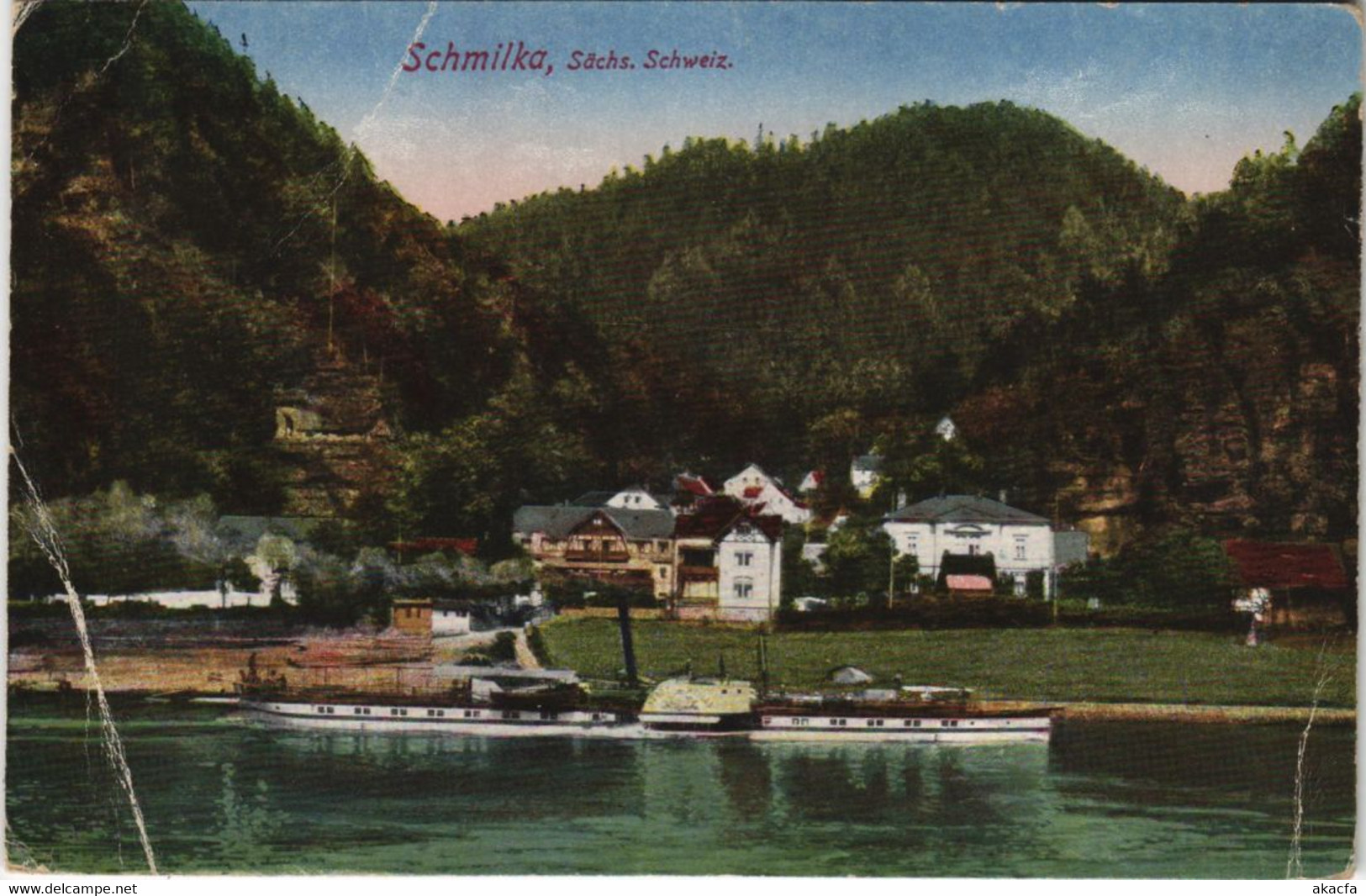 CPA AK Schmilka - Ansicht Mit Dampfer GERMANY (1080116) - Schmilka