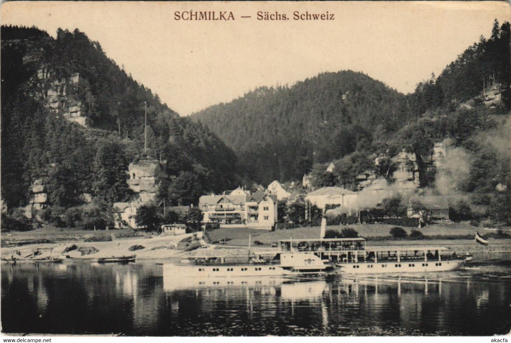 CPA AK Schmilka - Ansicht Mit Dampfer GERMANY (1080128) - Schmilka