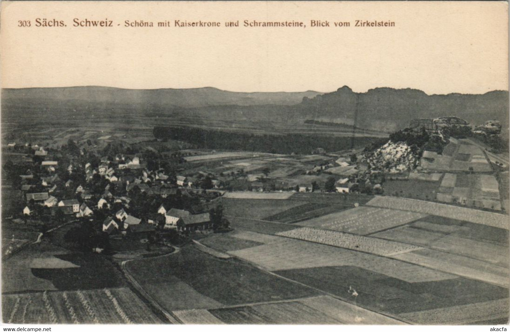 CPA AK Schona Mit Kaiserkrone Und Schrammsteine GERMANY (1080151) - Schoena