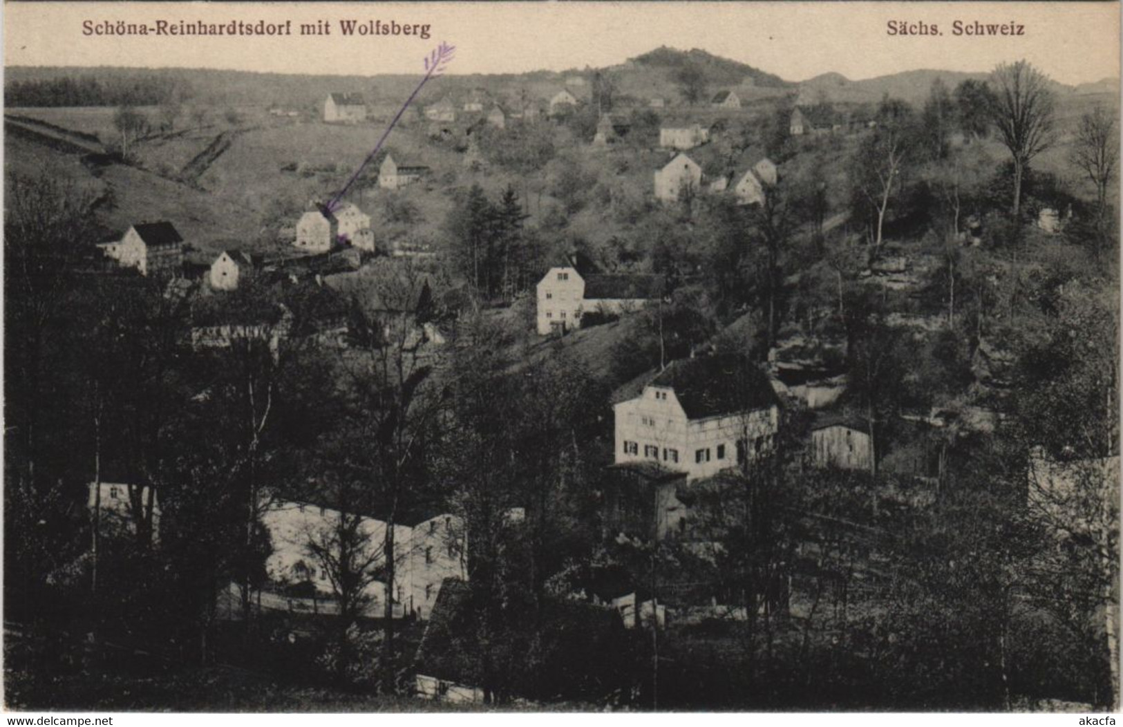 CPA AK Schona-Reinhardtsdorf Mit Wolfberg GERMANY (1080156) - Schöna