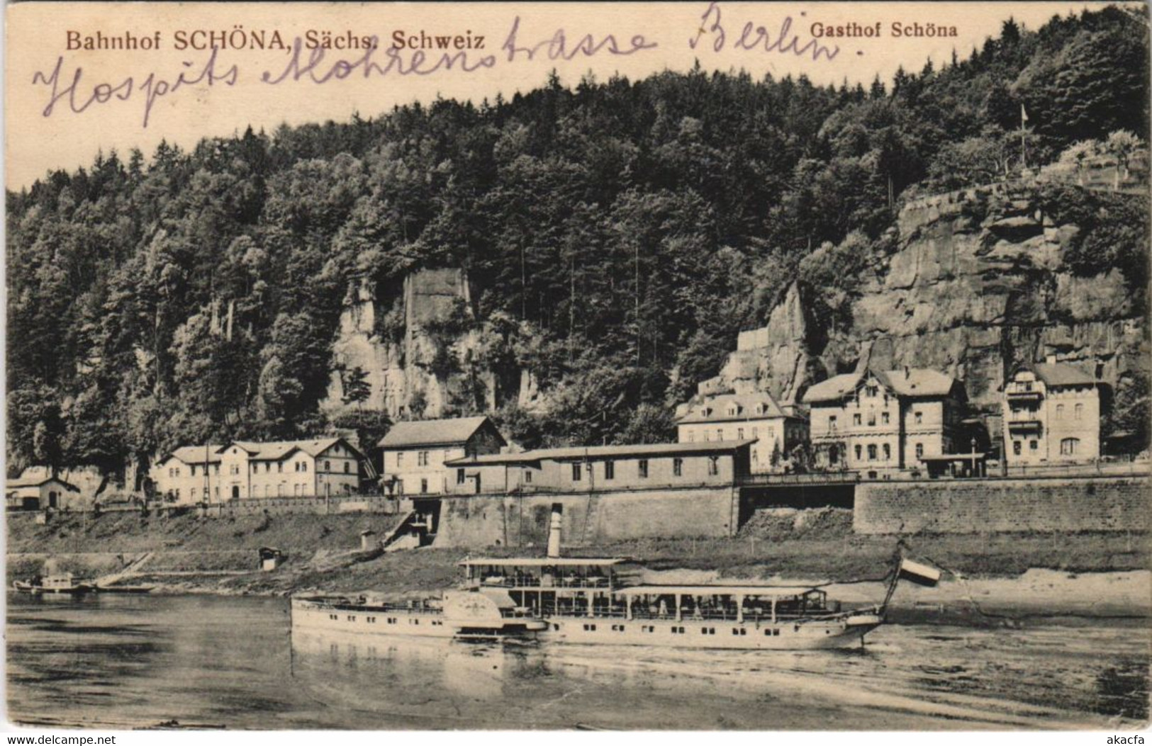 CPA AK Bahnhof Schona - Gasthof Schona GERMANY (1080162) - Schoena