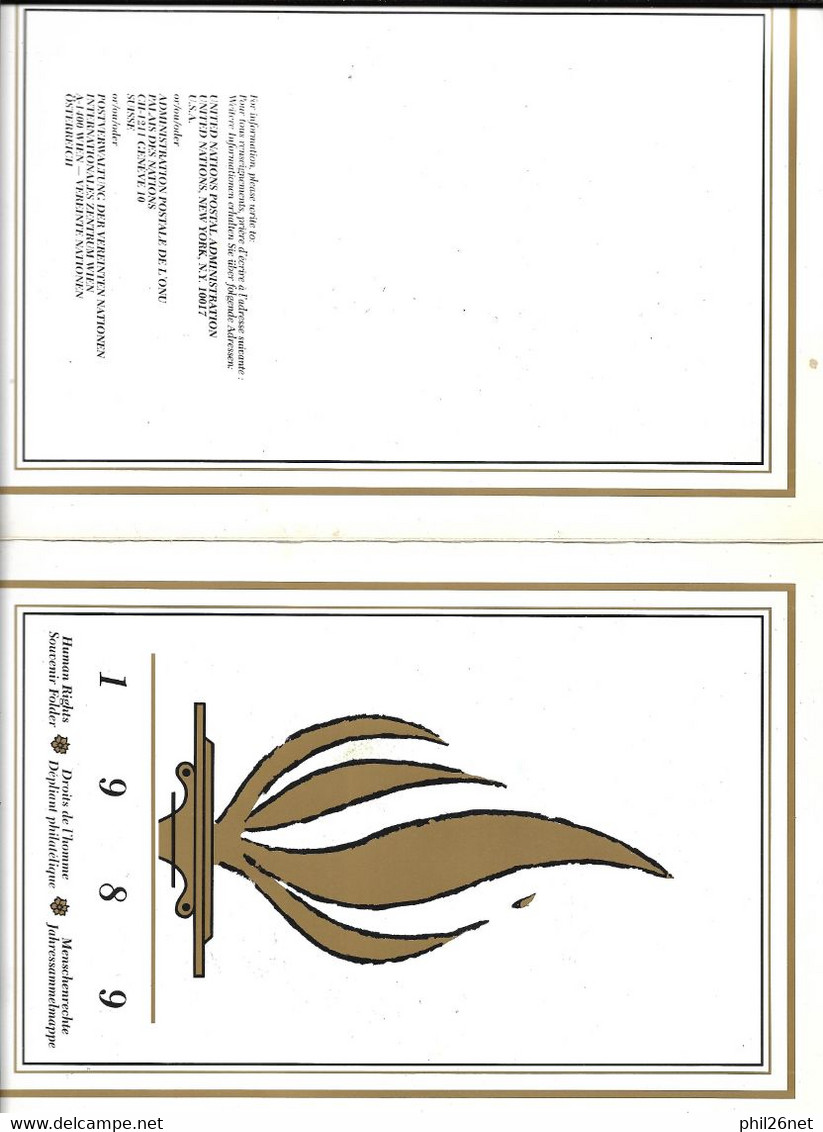 ONU Droits De L' Homme NY N°563 à 568 G N° 180 à 185 V N° 96 à 101 Oblitérés 1er Jour 17/11/1989  Le Moins Cher Du Site - Emissions Communes New York/Genève/Vienne