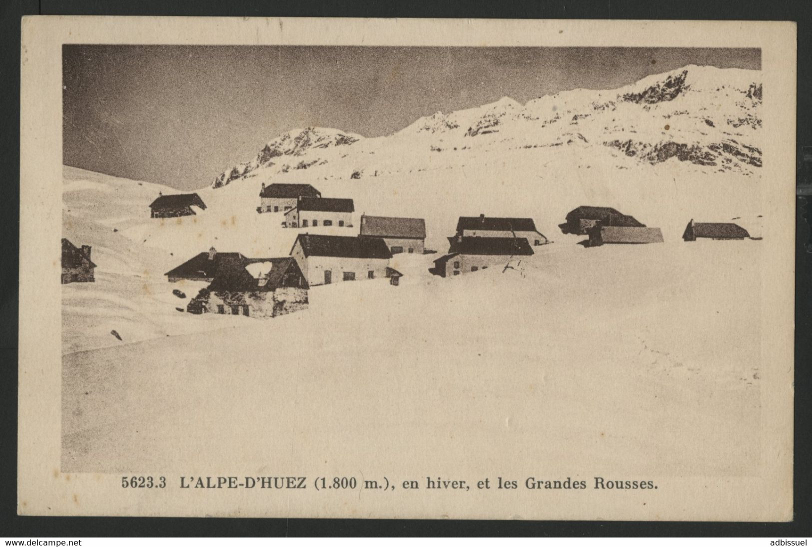 L'ALPE D'HUEZ (1800 M) En Hiver Et Les GRANDES ROUSSES En 1934 - Sonstige & Ohne Zuordnung