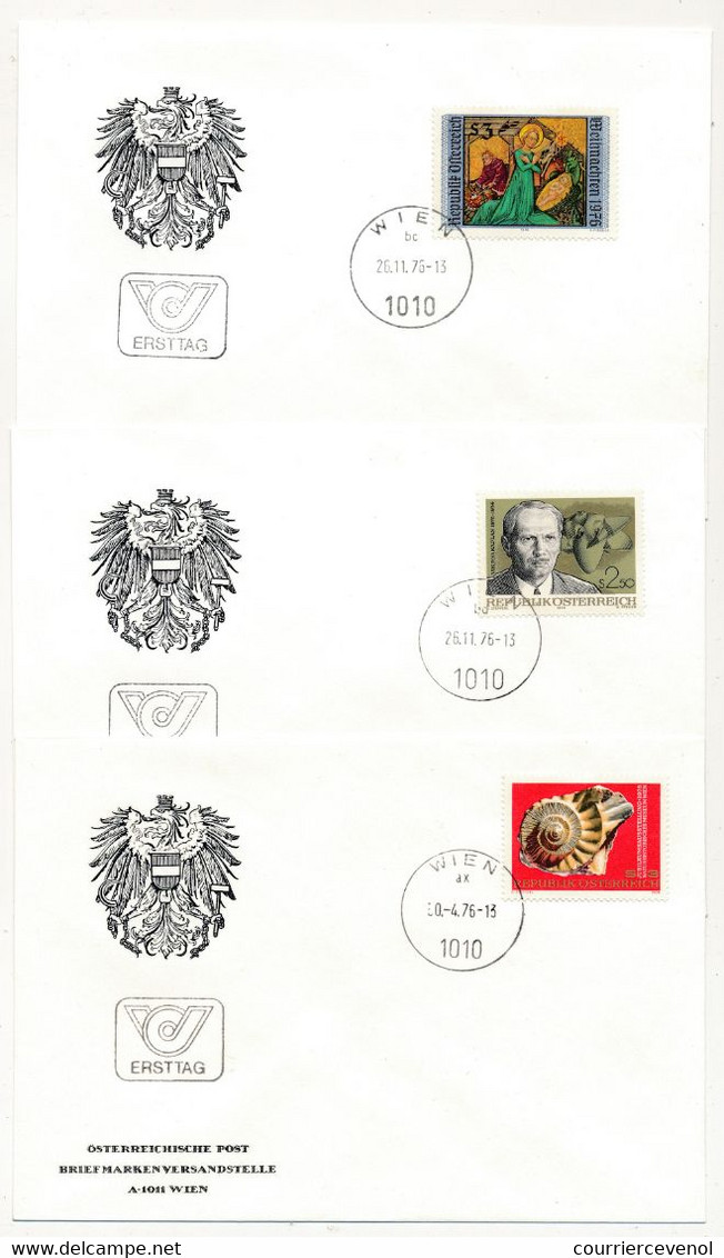 AUTRICHE - Lot De 12 Enveloppes FDC Année 1976 - WIEN - Parfait état - FDC