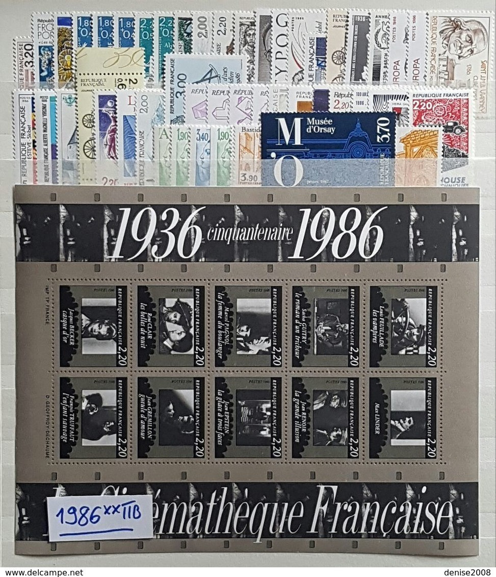 Année Complète 1986 Neuf ** TTB - 1980-1989